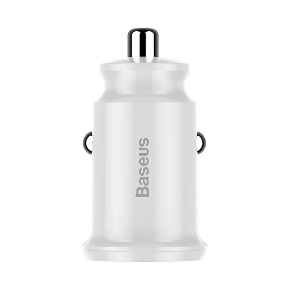 Автомобільний зарядний пристрій Baseus Grain Car Charger 3.1A White [CCALL-ML02] [73368] - фото 4