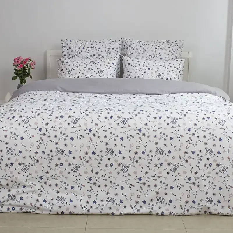 Комплект постільної білизни ТЕП Melluna Silk Garden євро білий - фото 2