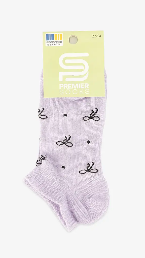 Шкарпетки для дівчинки Premier Socks Бантики 22-24 Бузковий (4820203375066) - фото 3