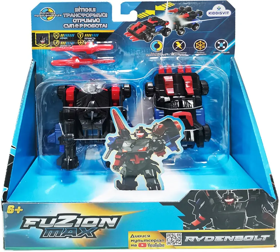 Игровой набор машинок-трансформеров Fuzion Max Райденболт (54005) - фото 4
