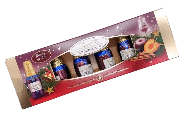 Шоколадні цукерки з лікером Lindt Chocolate Winter Plum Bottle 131г - фото 4