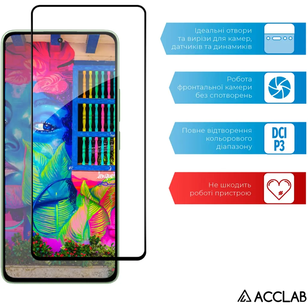 Стекло защитное ACCLAB Full Glue Xiaomi Redmi Note 13 4G Black (1283126583704) - фото 5