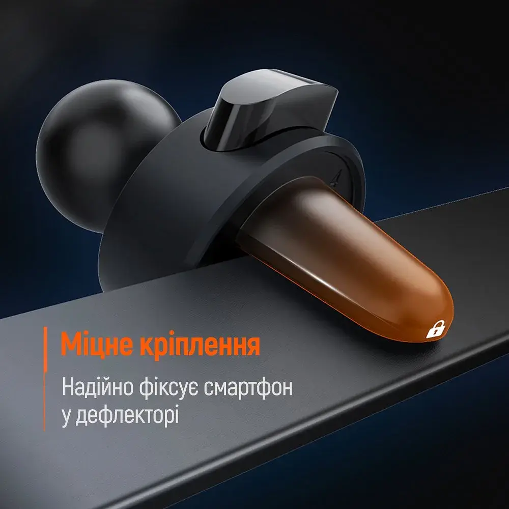 Універсальний автотримач ColorWay Gravity Mechanical Car Mount Black (CW-CHG18-BK) - фото 8