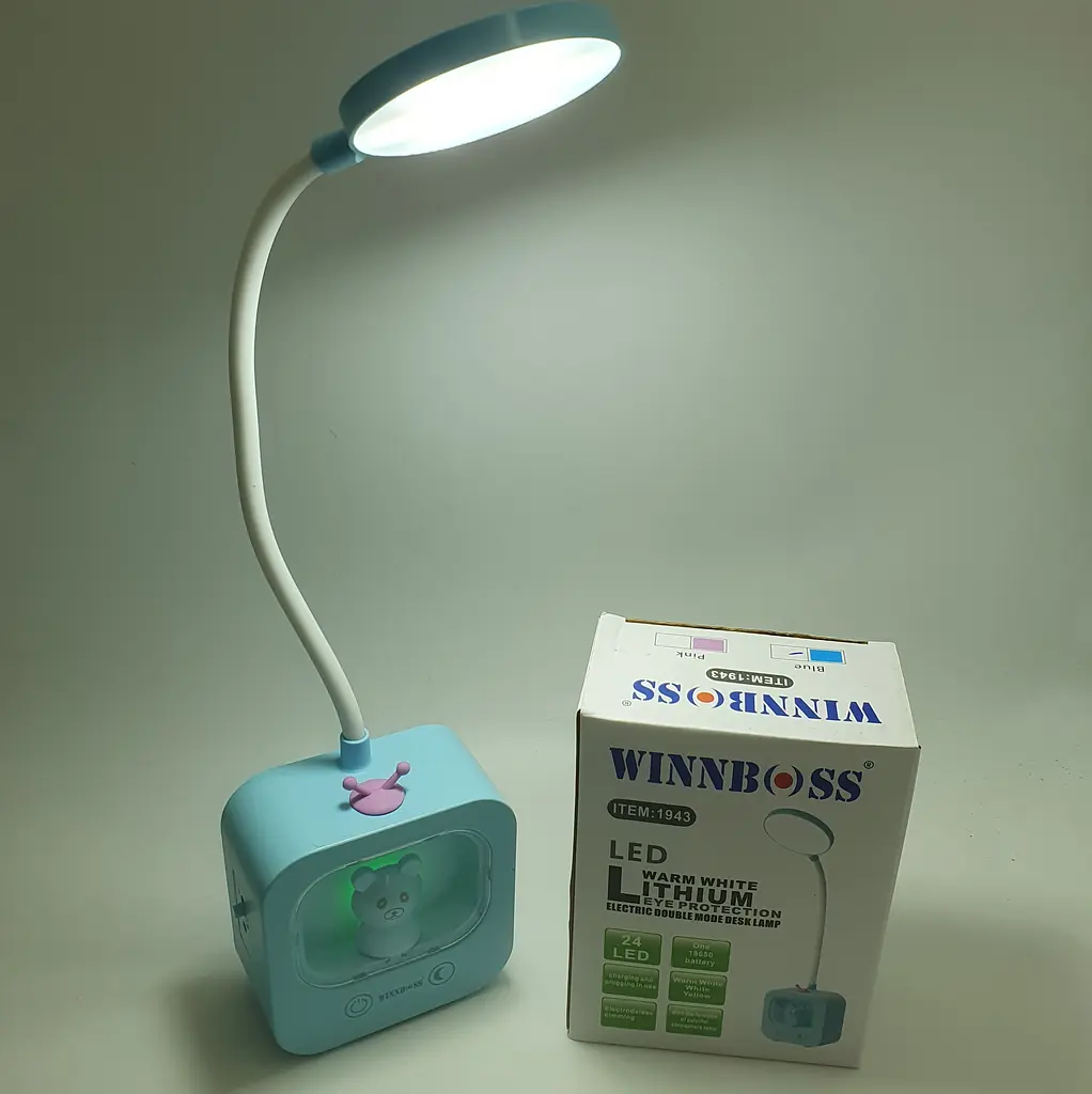 LED-лампа сенсорна світлодіодна настільна акумуляторна (знімний 18650) дитяча на гнучкій ніжці 28 см світильник-нічник WinBoss 1943 - фото 5