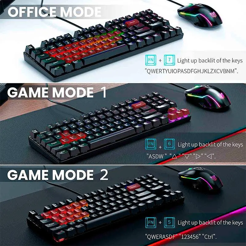 Набір Gaming Combo 2-in1 ONIKUMA G26 + CW905 (Keyboard ENG розкладка/Mouse) - фото 10
