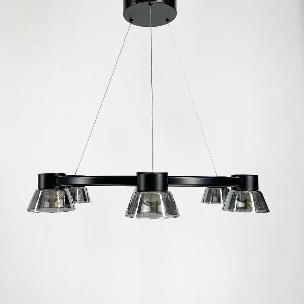 Подвесная люстра в форме кольца из серии Hildfrid Line.F Диаметр 80см - фото 8