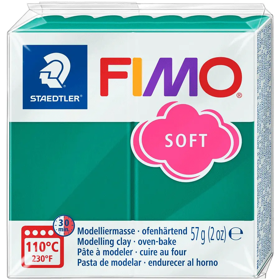 Пластика для біжутерії Soft Смарагдова зелена 57 г Fimo (4006608809713)