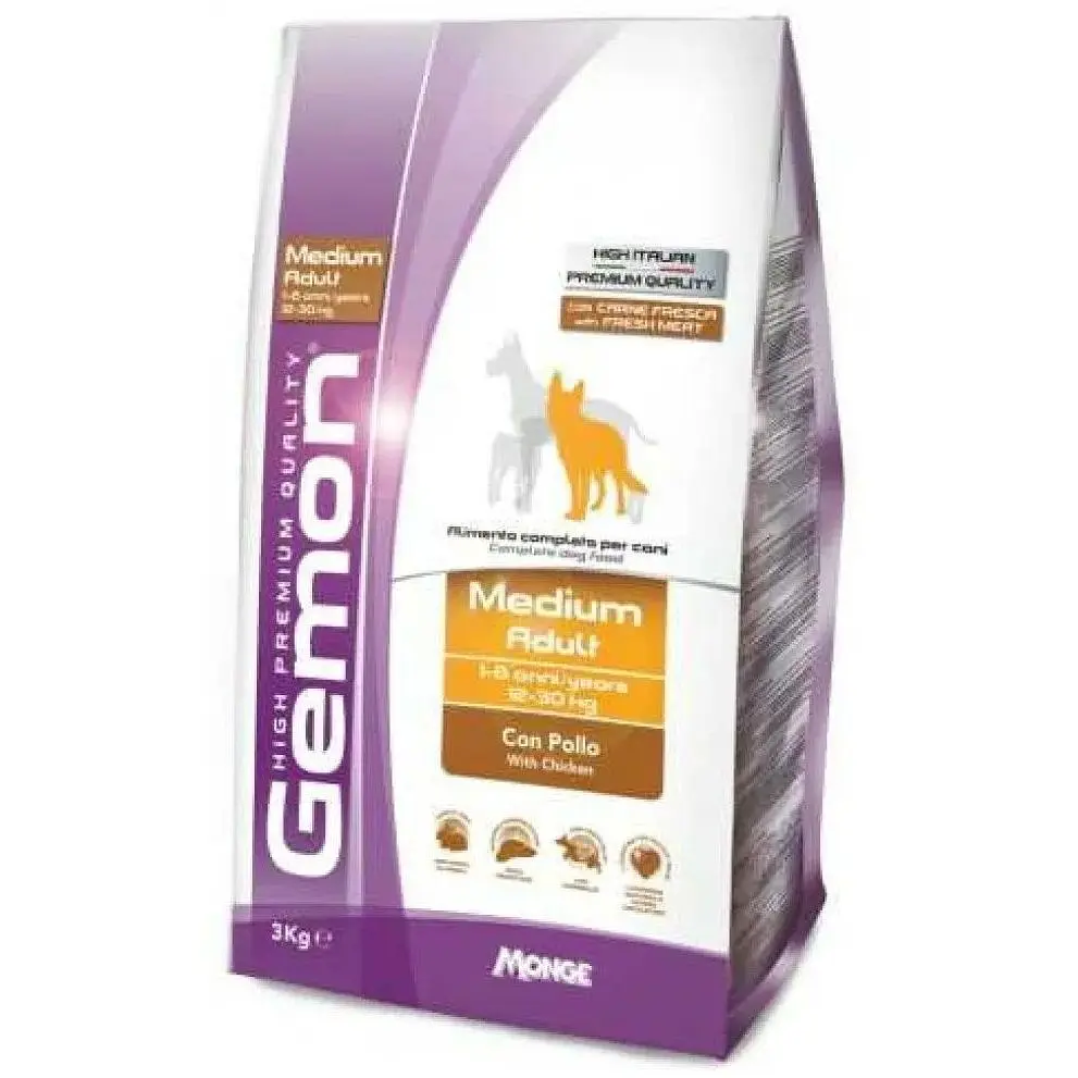 Сухий корм для собак Gemon Dog Medium adult курка з рисом 3 кг (8009470386074)