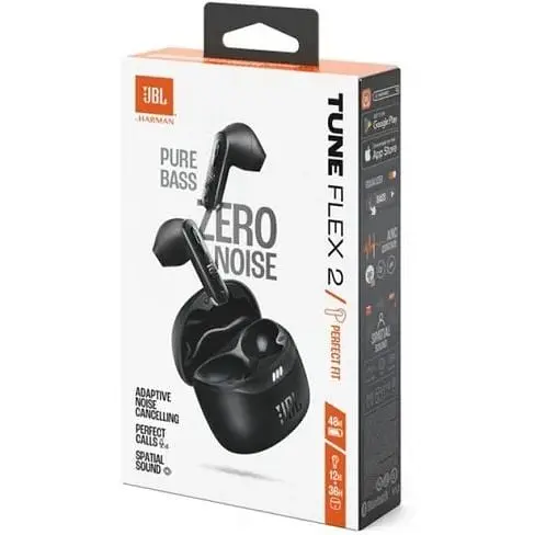 Наушники беспроводные JBL Tune Flex 2 в кейсе черные (JBLTFLEX2BLK) - фото 7