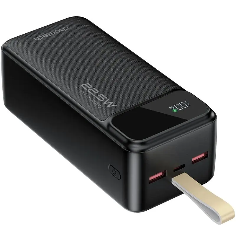 УМБ Choetech 40000mAh, 22,5W PD QC3.0, USB-C In/out, 2xUSB-A Li-pol чорна (B731-ACBK) - фото 6