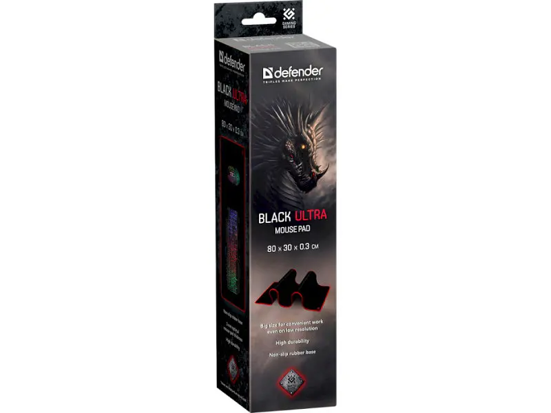 Килимок для миші Defender Black Ultra (50561) - фото 3