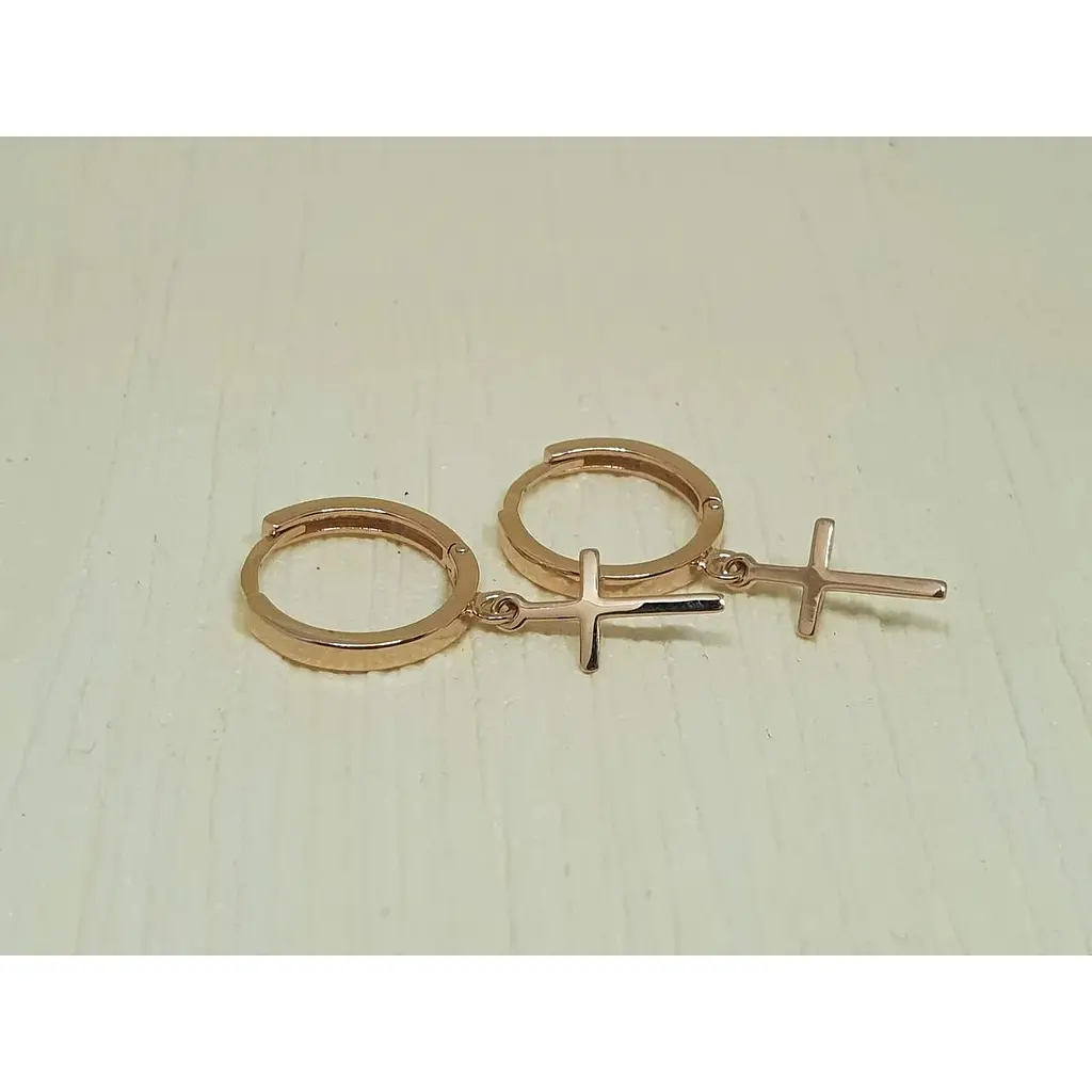 Золотые серьги Dear Крестики. 3441.1 - фото 3