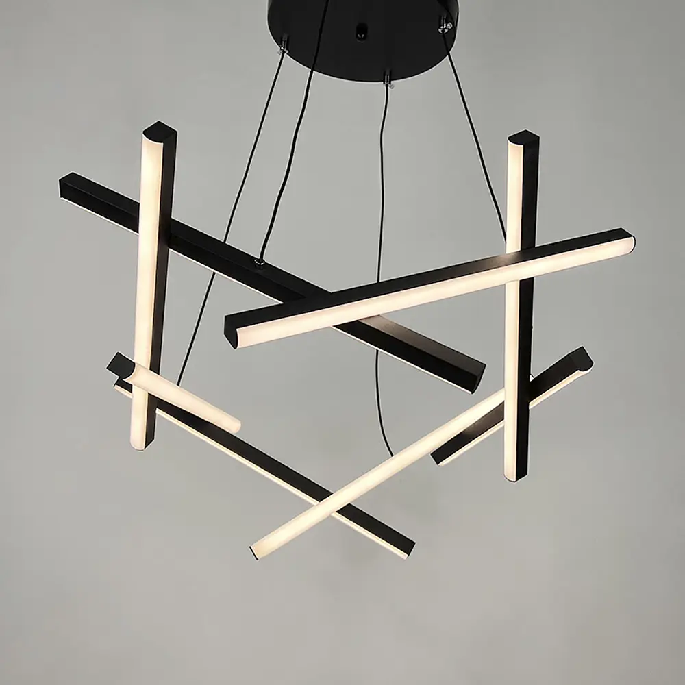 Черная Led люстра с подвесным регулируемым корпусом Ø 90 см | Ст. A 55071-650 BK | Line F - фото 4