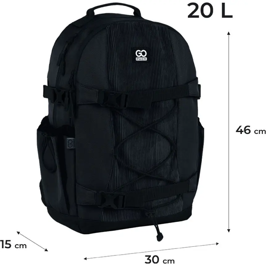 Рюкзак GoPack Education Teens 186 чорний (GO25-186L-1) - фото 3