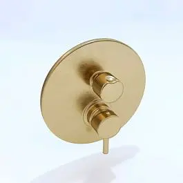 Смеситель для ванны/душа на 3 потребителя Paffoni Light honey gold brushed LIG019HGSP, Золотой - фото 2