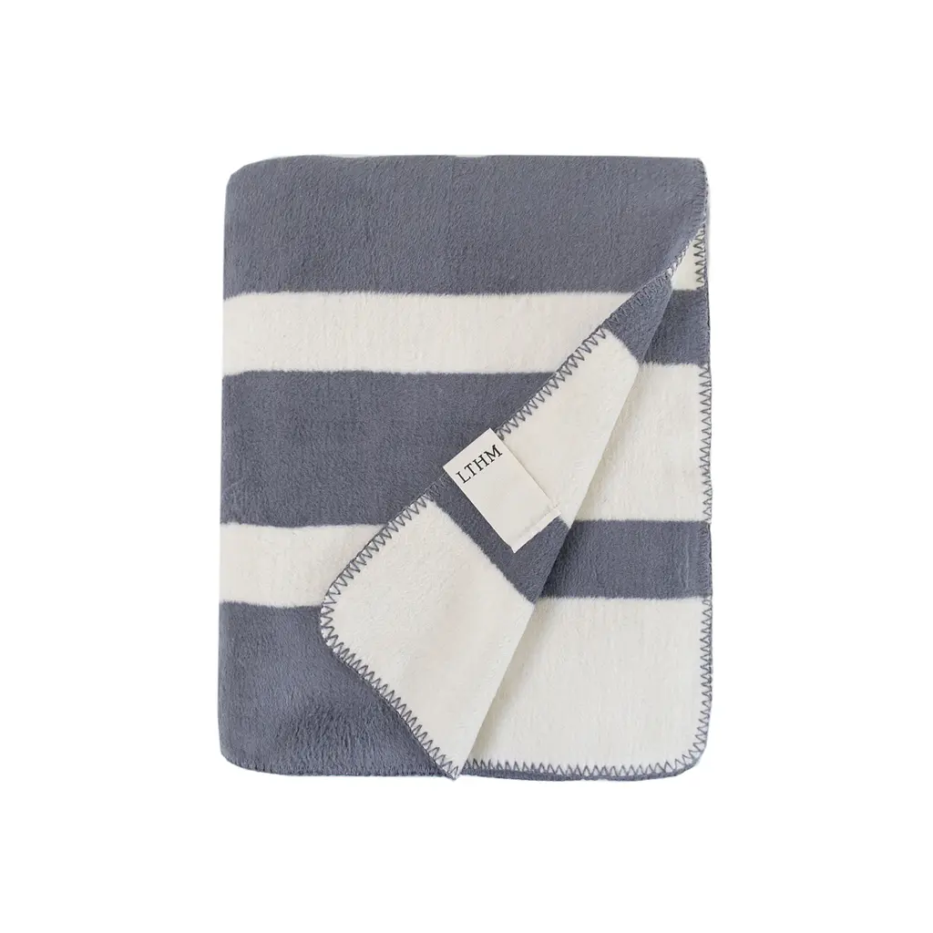 Плед Lotus Home - Infinity Stripe серый 200x220 - фото 3