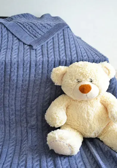 Плед Прованс Soft Косы 130х90 см синий меланж (11681) - фото 4