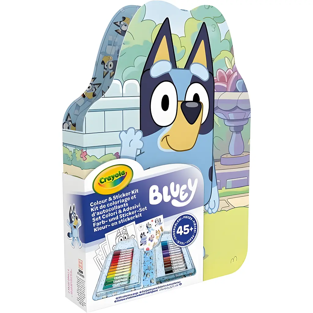 Переносний набір для малювання Crayola Bluey з фломастерами та розмальовками - фото 2