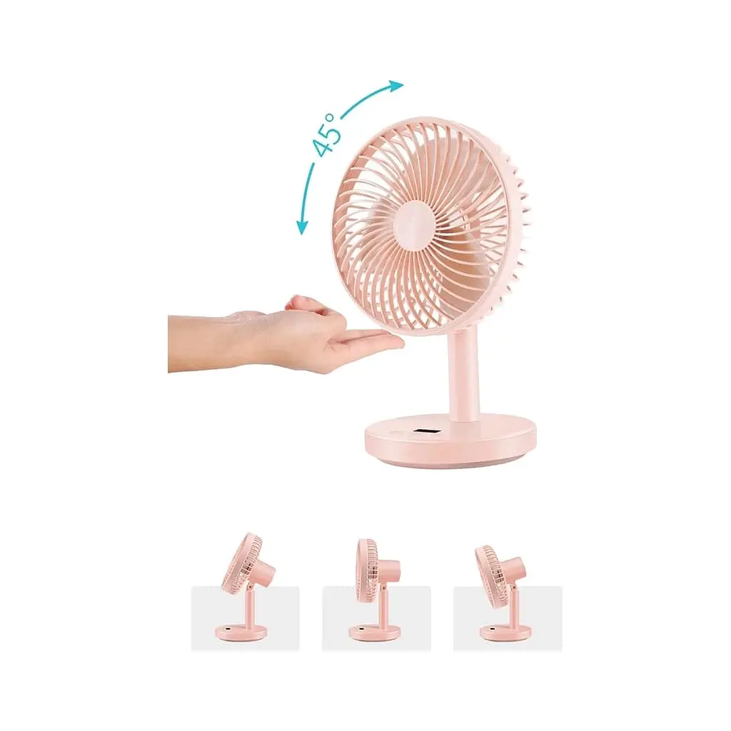 Вентилятор Jisulife Desktop small fan 01 Pink - фото 3