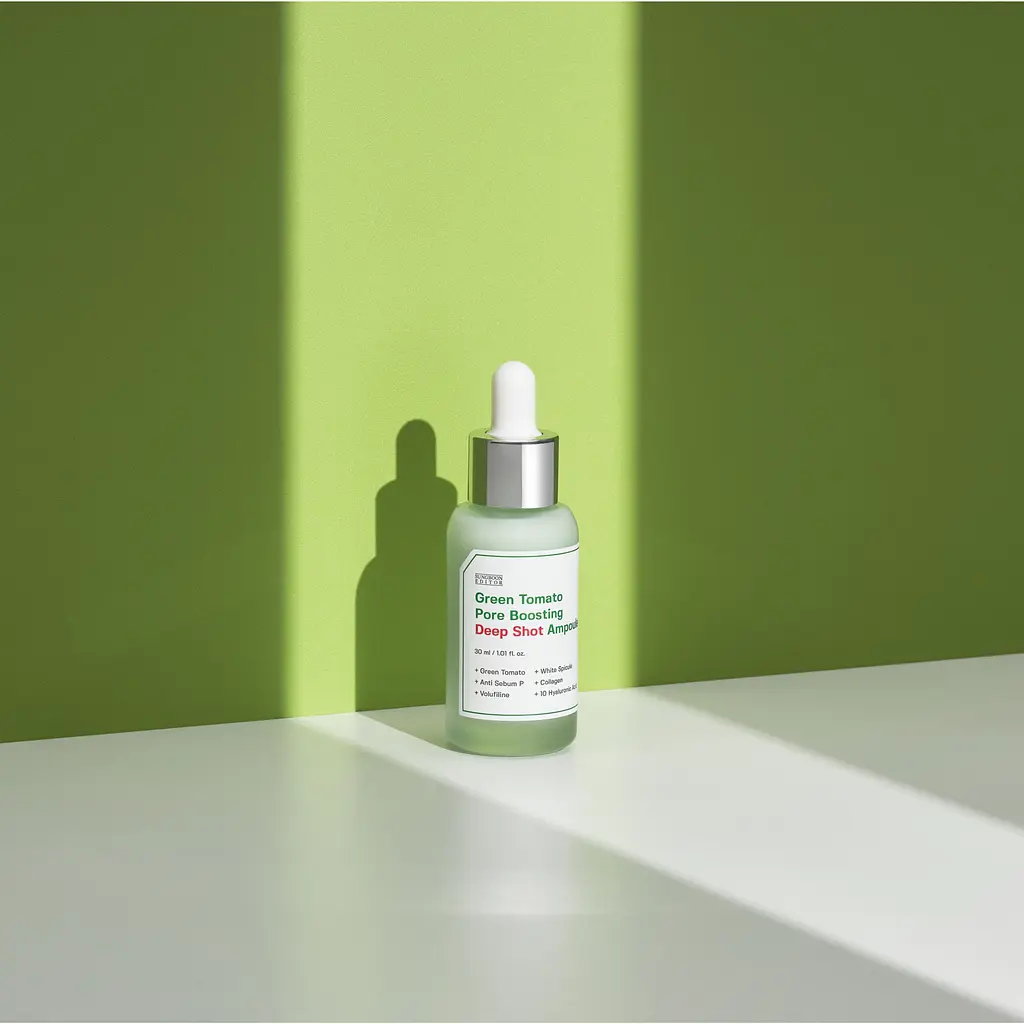 Сыворотка ампульная глубокого действия Green Tomato Pore Boosting Deep Shot Ampoule Sungboon Editor 30 мл - фото 4