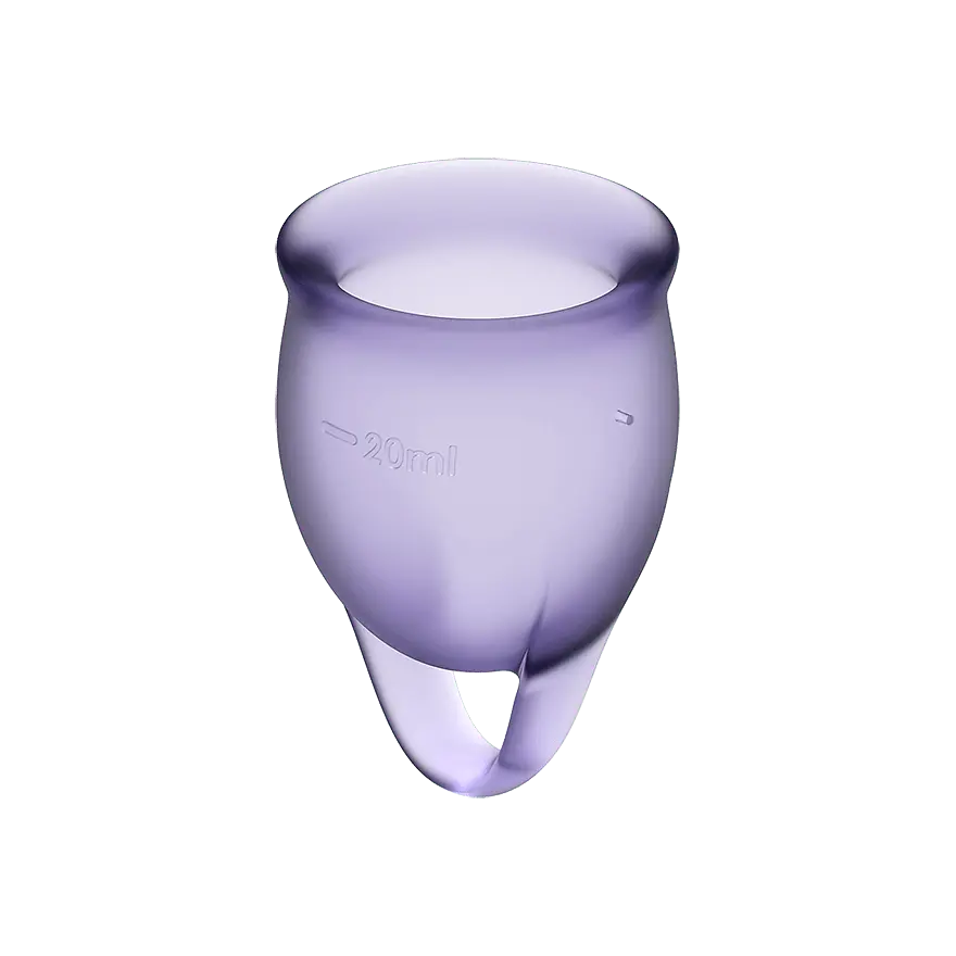 Менструальні чаші Satisfyer Feel Confident Menstrual Cup 2 шт. фіолетові - фото 3