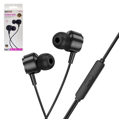 Навушники BOROFONE BM94 з мікрофоном, 3.5мм, 1м Black