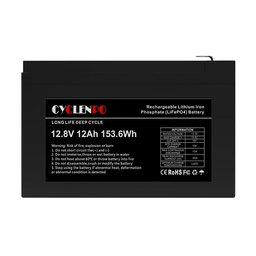 Акумуляторна батарея літій-залізо-фосфатна 12.8В 12Аг Cyclen 12.8V 12AH LiFePo4 (44-00076) - фото 2