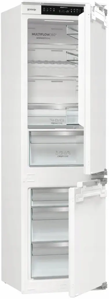 Холодильник Gorenje вбудований з нижн. мороз., 177x69x55см, 2 двері, 252 (76) л, А +, NF +, Зона св-ті, Диспл, Wi-Fi, Білі - фото 2