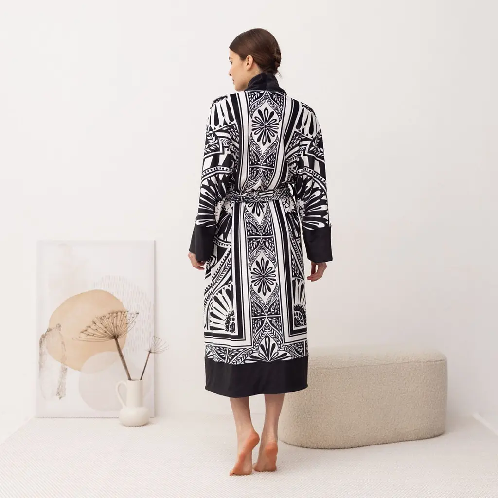 Кимоно женское из плюшевого велюра Kimono Noire 18134 3XL - фото 4