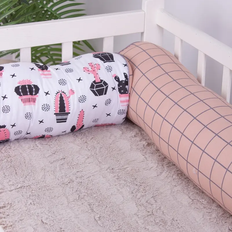 Защитные валики-бортики MirSon Kids Time 18-0004 Pink Cactus, розовые, 2 шт. - фото 5