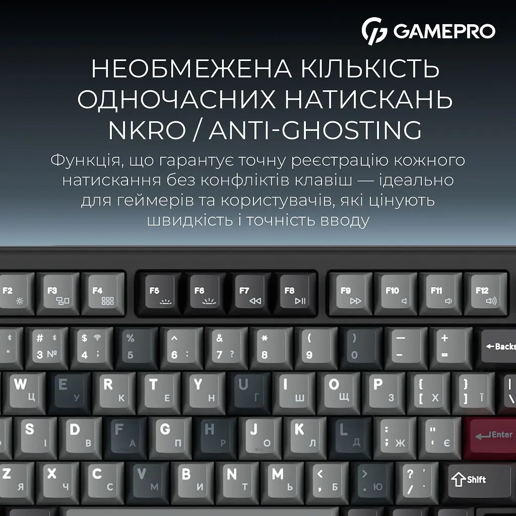 Клавиатура GamePro Asgard Yord Keychron Super Red Switch Wireless/Bluetooth/USB Black беспроводная (MK266BK) - фото 15