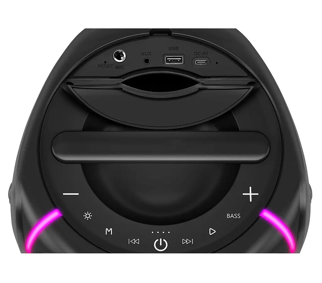 Портативна колонка бумбокс REAL-EL X775-PSS Boombox 80W Bluetooth TWS, RGB, Black - фото 8
