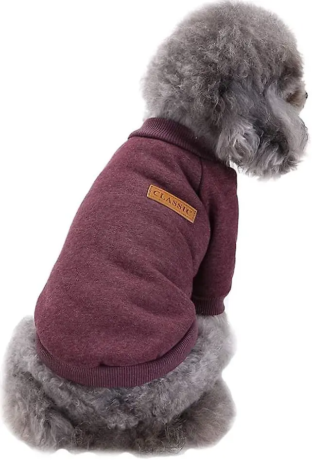 Кофта для собак та котів EcoToys Burgundy XS ряба бордова A: 20 см B: 33 см C: 16 см X-7123 - фото 4