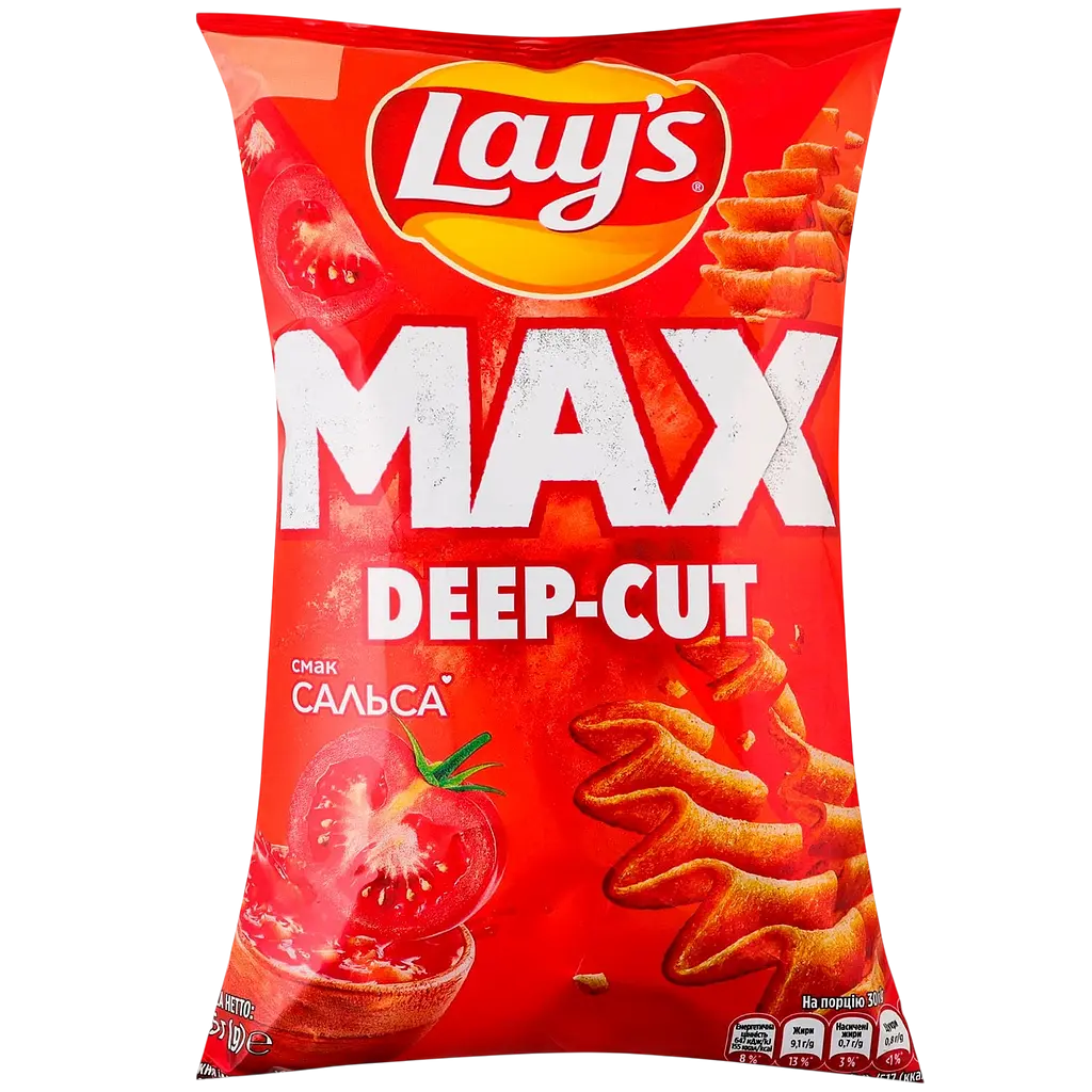 Набор: чипсы Lays Max Strong Чили и лайм картофельные 95 г. + чипсы Lay's Max Deep-cut - фото 4
