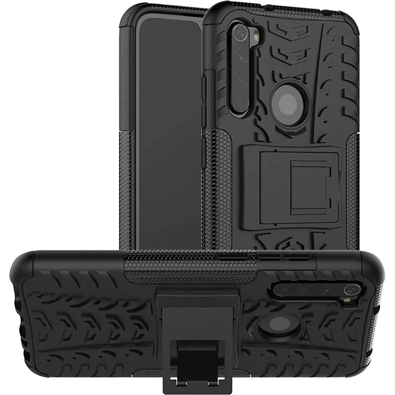 Чохол-накладка Toto Dazzle Kickstand 2 in 1 Case Xiaomi Redmi Note 8 Black - фото 2