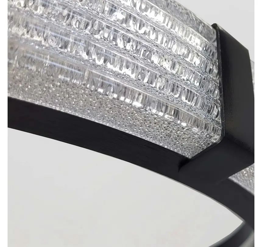 Світлодіодна люстра підвісна Artlight MB240118/60BK з чорним кільцем, 66W - фото 4