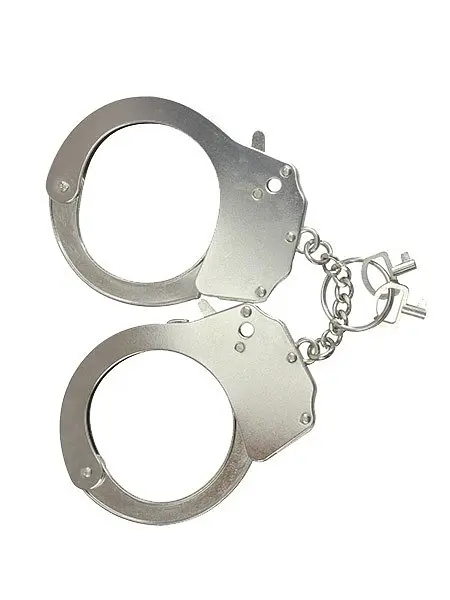 Наручники металеві поліцейські Adrien Lastic Handcuffs Metallic