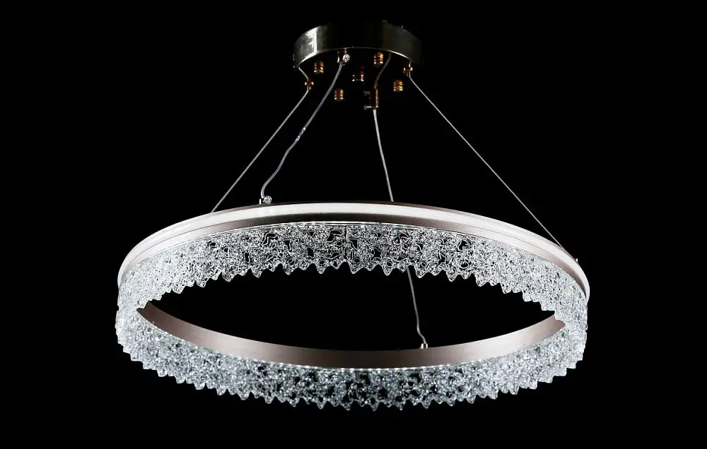 Люстра стельова LED Splendid Ray L118/500/1, 50 см, золото/кава/білий, сучасний стиль - фото 2