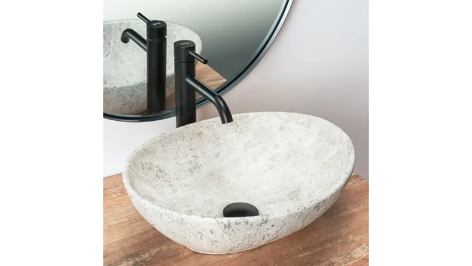 Умивальник Rea Sofia Light Stone 34,5x41 grey (REA-U0165), Матова - фото 2