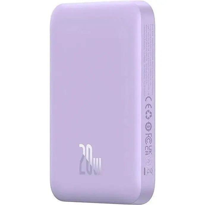 Портативный аккумулятор Baseus Magnetic Mini Air Wireless 20W 6000mAh purple (P10059002513-00) - фото 3