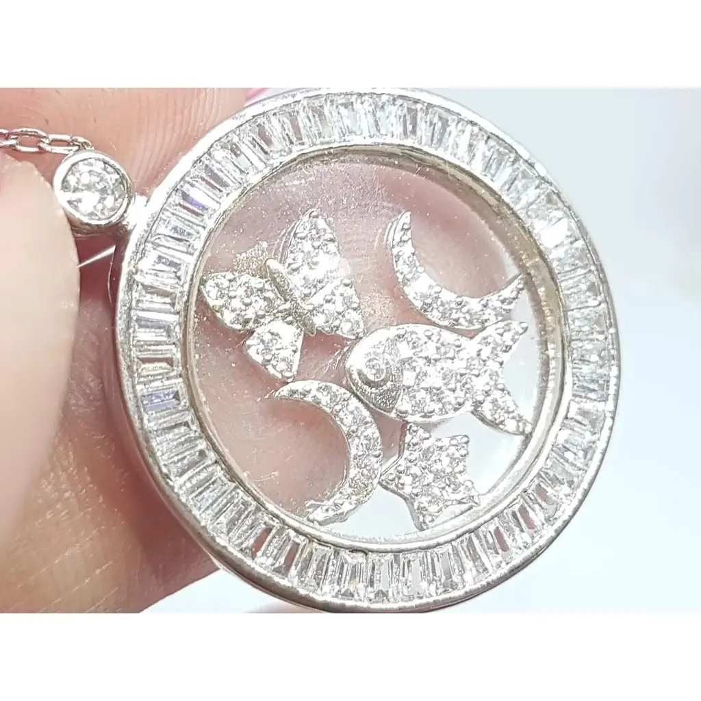 Срібне кольє Подіум з фіанітами. KN6997 - фото 3