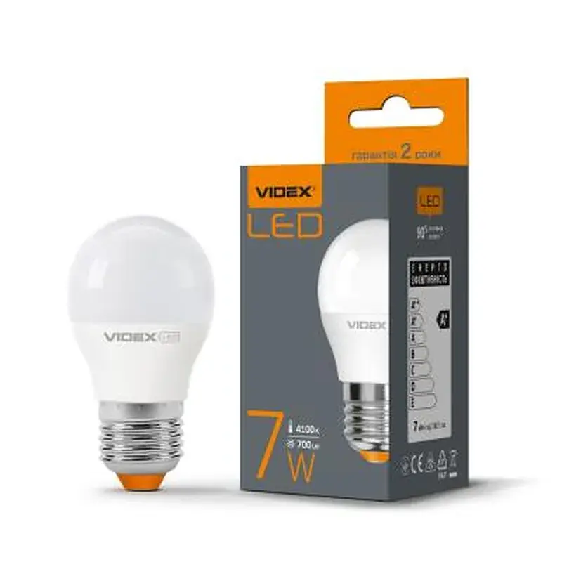 Лампочка Videx G45e 7W E27 4100K 220V (VL-G45e-07274) - фото 2