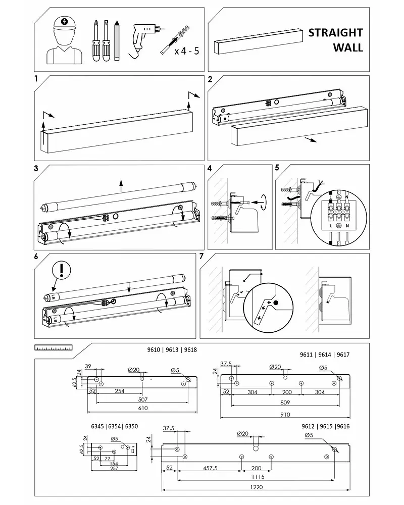 Бра Nowodvorski 6350 STRAIGHT WALL GRAPHITE XS - фото 5
