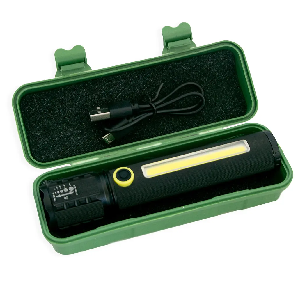 Фонарь ручной BL-C72-P50, аккумуляторный, с креплением на велосипед, COB LED, черный корпус - фото 2