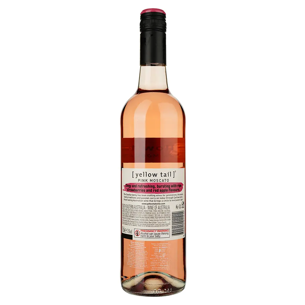 Упаковка вина Yellow Tail Pink Moscato рожеве напівсолодке 4.5 л (0.75 л x 6 шт.) - фото 3