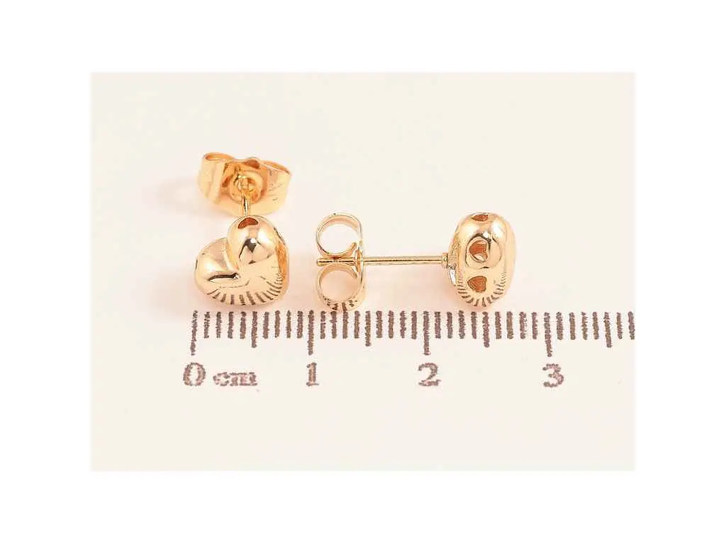 Сережки Xuping пусети M&L 18K "Сердечка" 303642 - фото 2