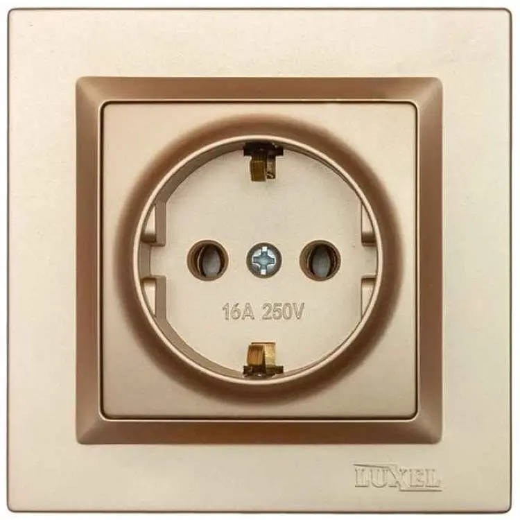 Розетка LUXEL LUXEL з заземленням JAZZ 9604