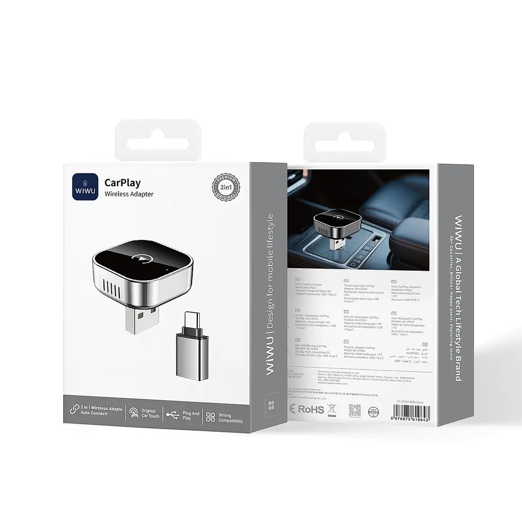 Адаптер WIWU CarPlay Adapter Wi-CP003 Silver (6976975619643) - фото 2