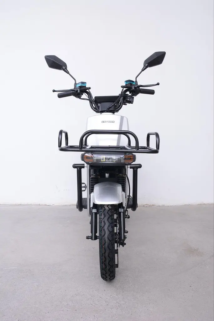 Электроскутер Грузовой с двумя большими багажниками Crosser SUPER MAX 1200W 60V30AH Li-Fe | USB зарядка Серый  - фото 4