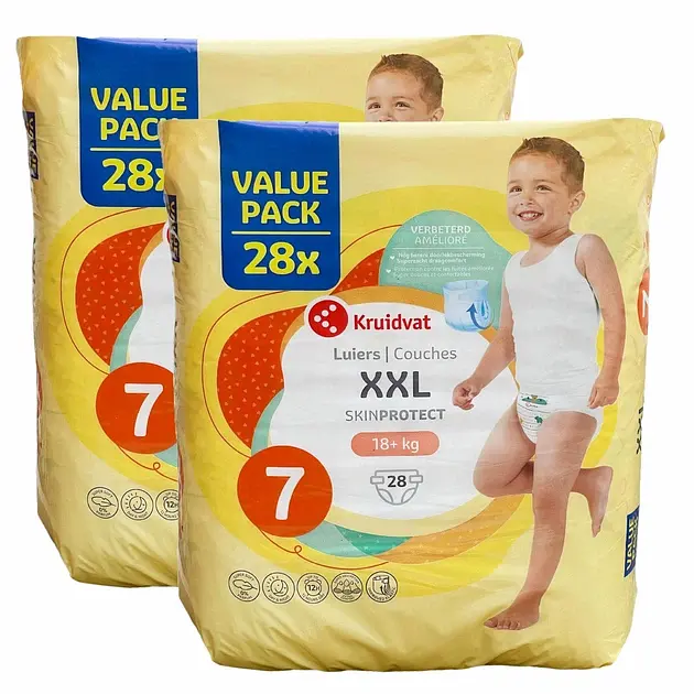 Підгузники Kruidvat XXL 7 (18+ кг ), 56 шт